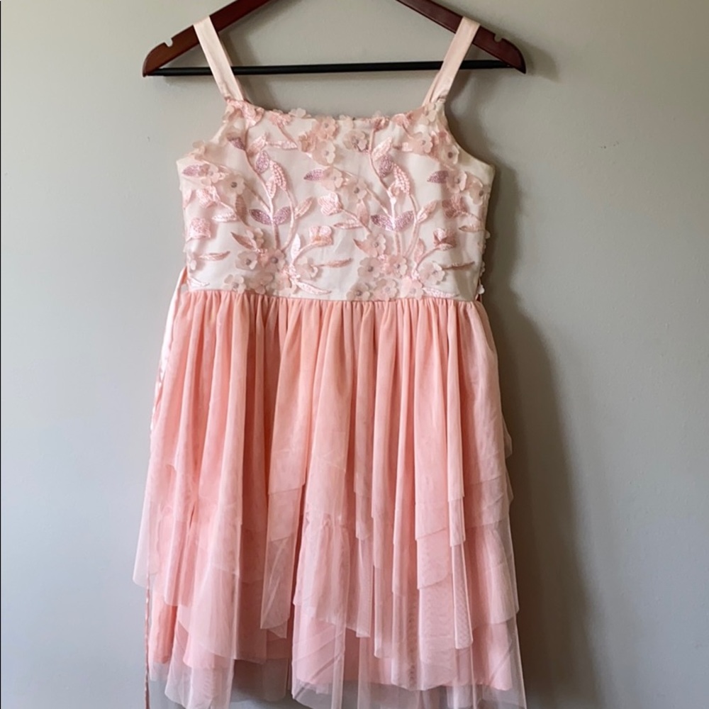super cute stylish flowery pink girls dress